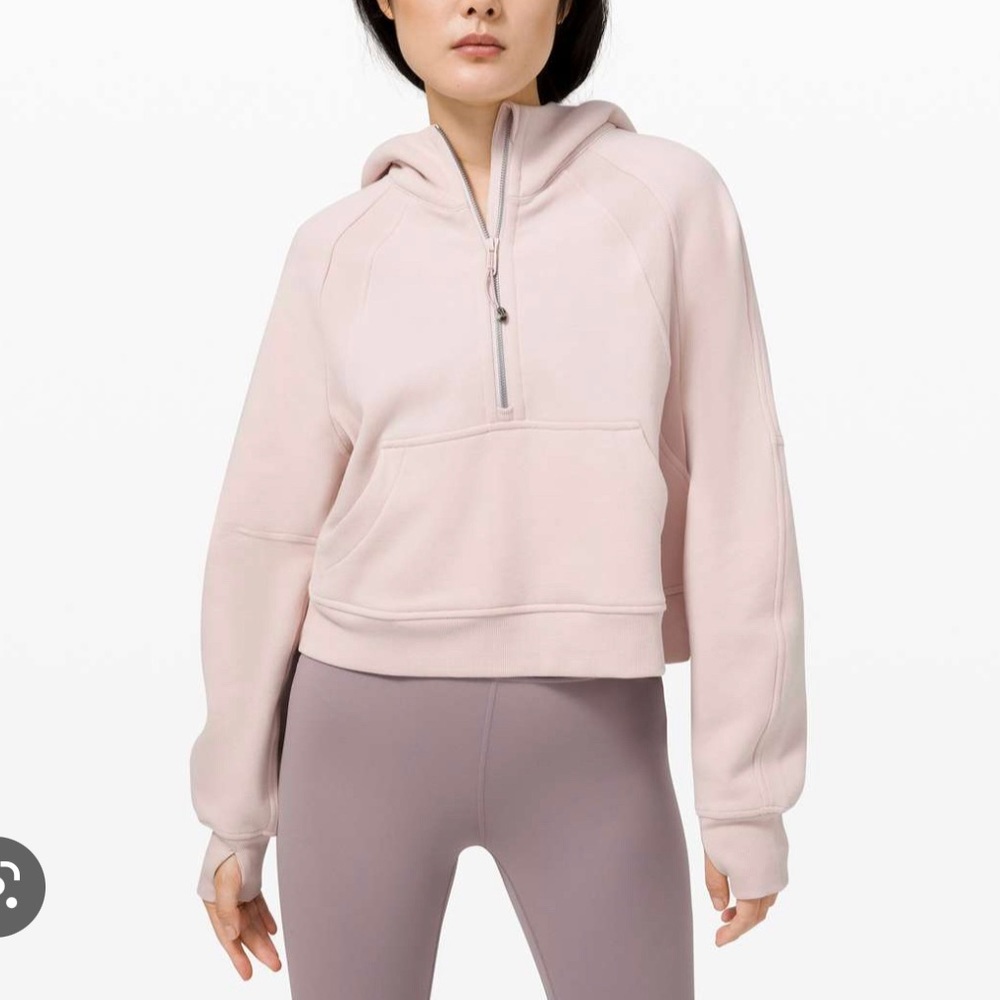 Lululemon Oversized Half Zip Scuba Light Pink M/L